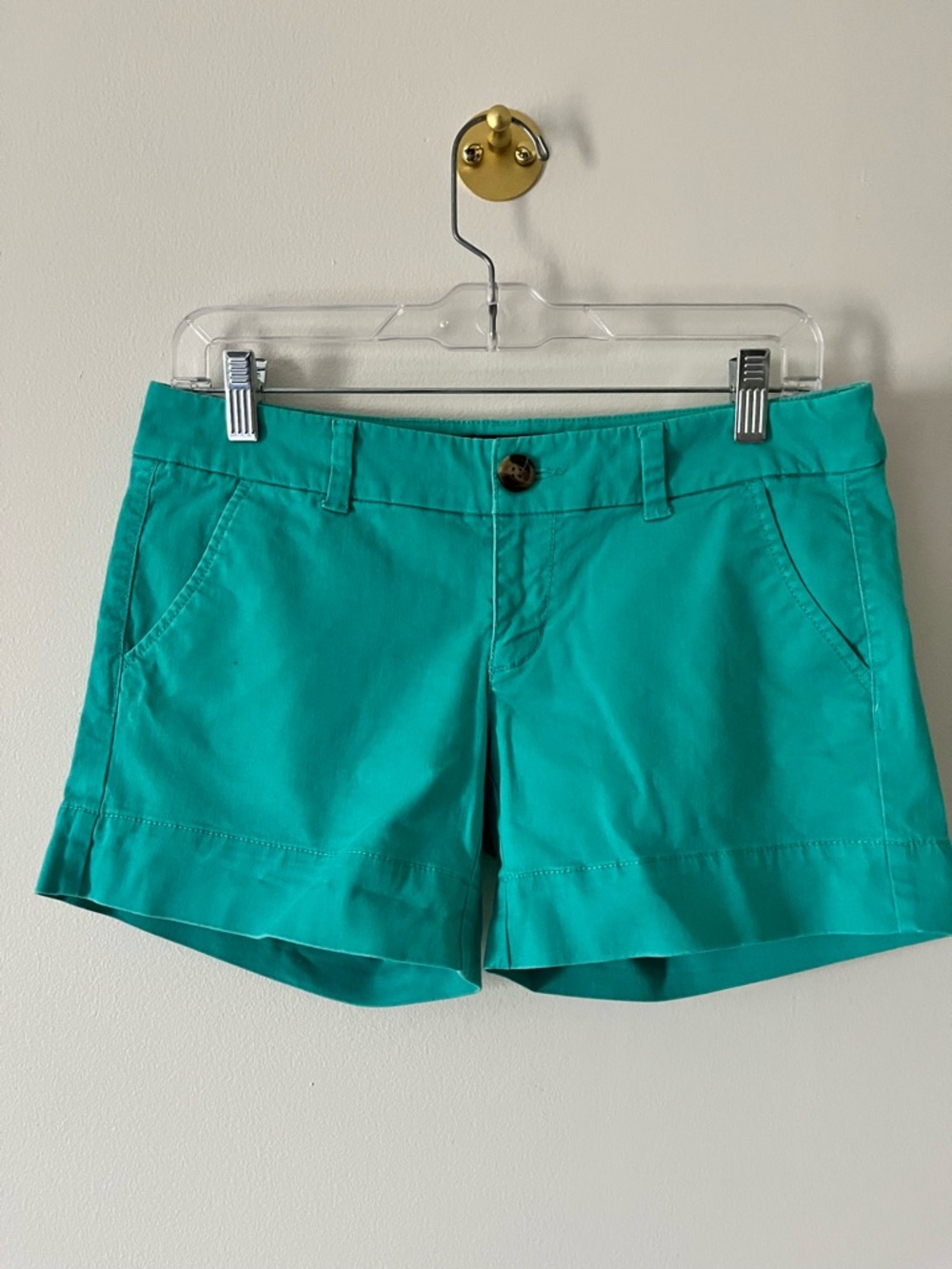 American Eagle Outfitters Teal Chino Shorts Casual Preppy Summer 4